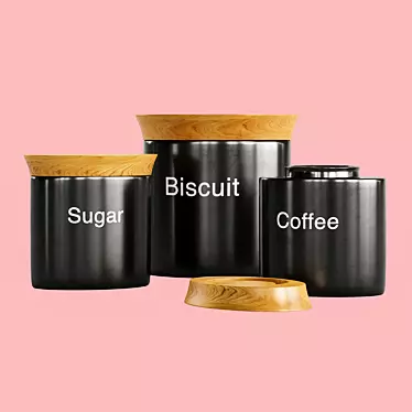 Coffee Bliss Jar: Perfect Kitchen Accessory 3D model image 1 