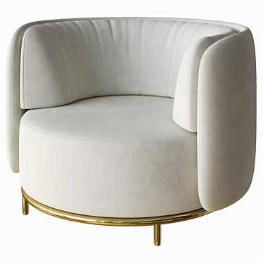 Natuzzi Wave Armchair - Modern Elegance 3D model image 1 