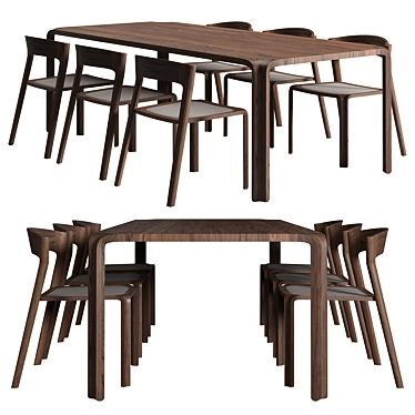 Primum Modern Dining Set 3D model image 1 