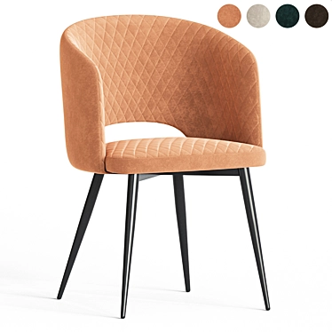 Elegant Basel Dining Chair 3D model image 1 