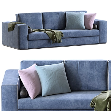 Elegant Alhambra Sofa: Luxurious Comfort for Your Home. 3D model image 1 