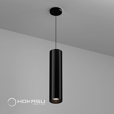 HOKASU Tube Hang Pendant: Sleek and Comfortable Lighting 3D model image 1 