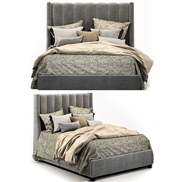 Elegant Hayworth Bed: Stylish and Luxurious 3D model image 1 