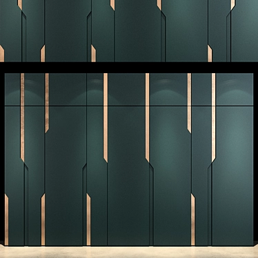  Stylish Wood Wardrobe 31 3D model image 1 