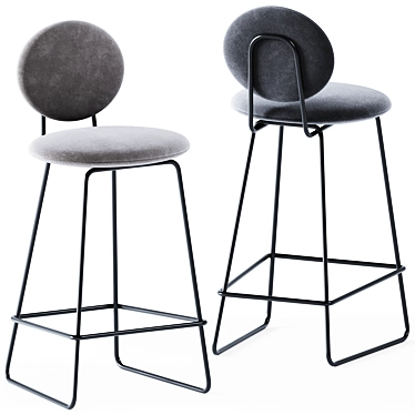 Luxury Gemma Bar Chair 3D model image 1 