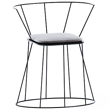Elegant Gibellina Chair: Perfectly Balanced Comfort 3D model image 1 