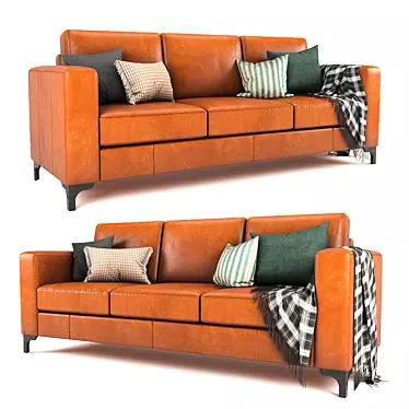 Luxury Leather Sofa: HomeVance Casero 3D model image 1 