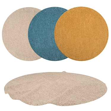 Versatile Round Rugs Set 3D model image 1 