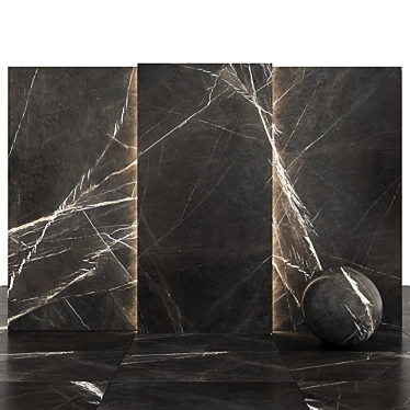 Elegant Marquina Gray Marble 3D model image 1 