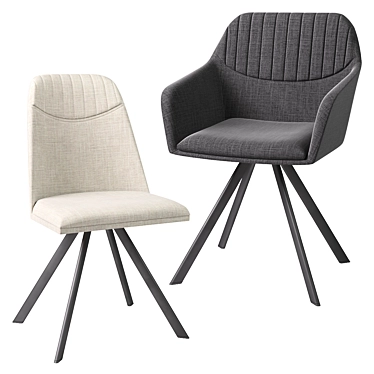 Signal Milton and Milton II Chairs - Stylish and Comfortable Seating 3D model image 1 