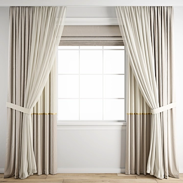 Polygonal Curtain Model - High Quality & Multiple Formats 3D model image 1 