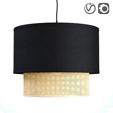 Modern Reed Lampshade, Dolkie 3D model image 1 