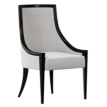 French Empire Fabric Armchair: Elegant and Luxurious 3D model image 1 