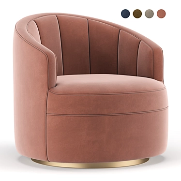 Modern Ergonomic Swivel Chair 3D model image 1 