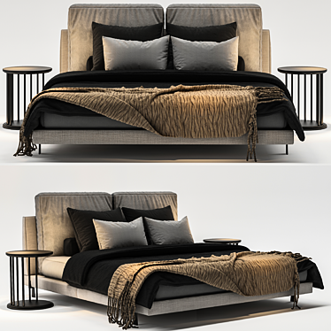 Modern Bed 03: Stylish and Functional 3D model image 1 