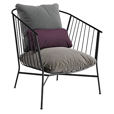 Contemporary Outdoor Armchair 3D model image 1 