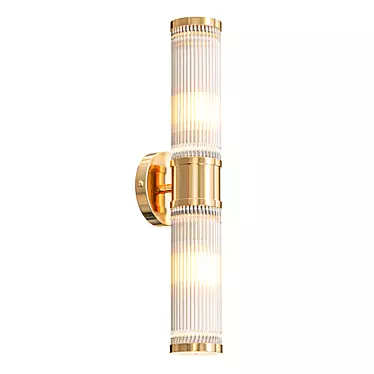 Elegant Gold Glass Tube Pendant 3D model image 1 
