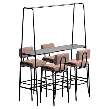 Sleek Cosmo Bar Set 3D model image 1 