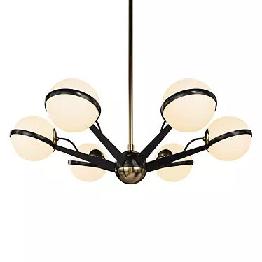 Elegant Bronze Chandelier 3D model image 1 