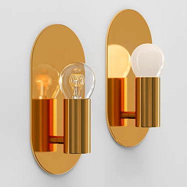 Modern Gold Wall Lamp 3D model image 1 