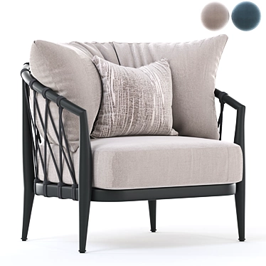 Modern Erica Armchair: Stylish and Comfortable 3D model image 1 