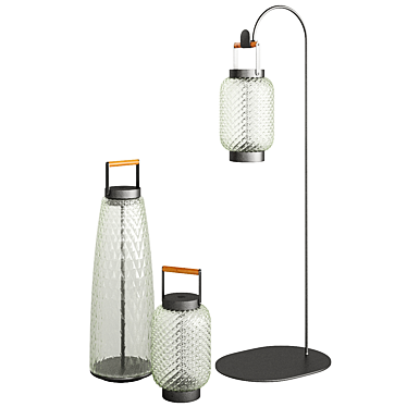 Nature-Inspired Outdoor Lamps 3D model image 1 