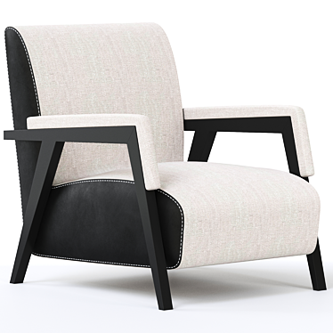 Elegant Upholstered Armchair 3D model image 1 