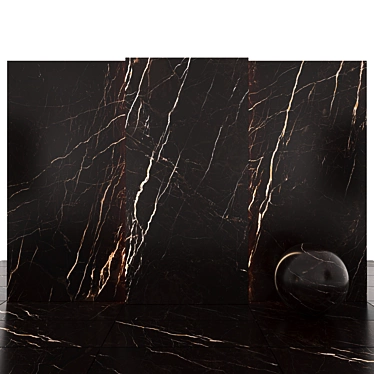 Luxury Dark Brown Marble Slabs 3D model image 1 