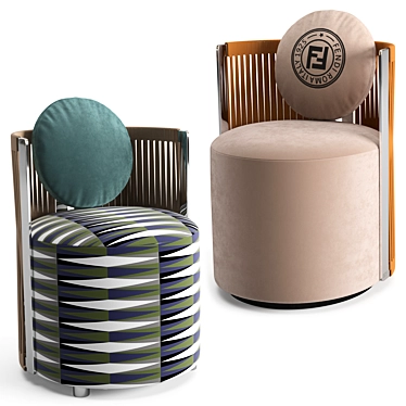 Luxury Fendi Casa Thea Armchair 3D model image 1 