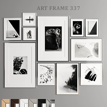Elegant Art Frame Set 337 3D model image 1 