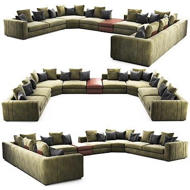 Contemporary Lapo Modular Sofa 3D model image 1 