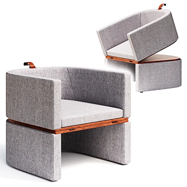 Sleek Able Armchair – Modern Elegance 3D model image 1 