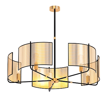 Elegant Caspian 5-Light Chandelier 3D model image 1 