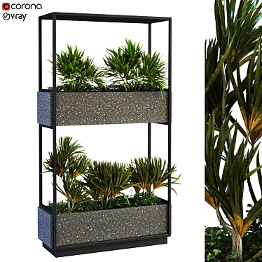 Green Oasis: Portable Plant Box Set 3D model image 1 