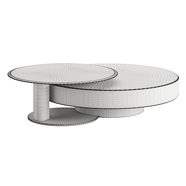 Cattelan Arena Bond: Elegant Gray Brushed Table 3D model image 1 