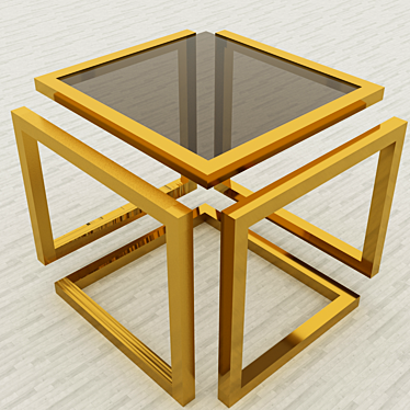 Modern Geometric Table 3D model image 1 