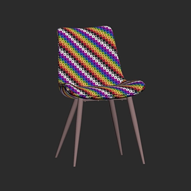 Sleek Leah Dining Chair 3D model image 1 