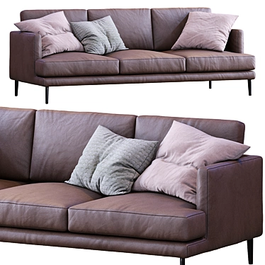 Luxury Bonaldo Leather Sofa Paraiso 3D model image 1 