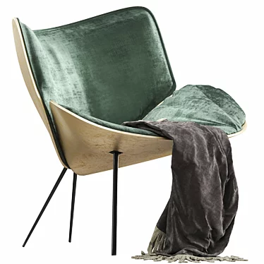 Contemporary Jester Armchair: Stylish & Comfortable 3D model image 1 