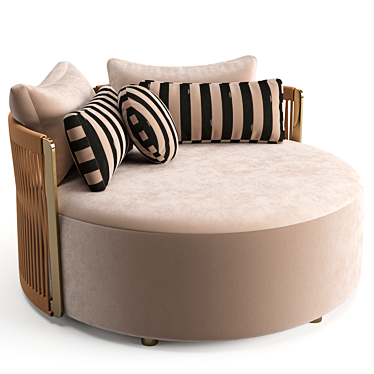 Luxurious Fendi Casa Thea Loveseat 3D model image 1 