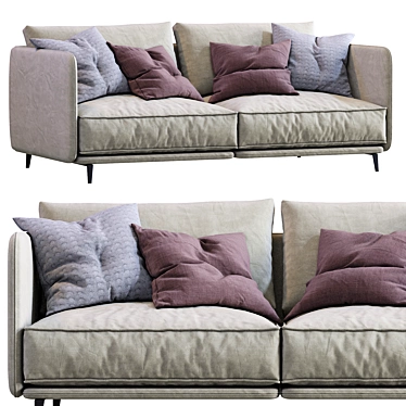 Modern Minimal Sofa K2 3D model image 1 