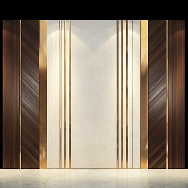 32" Stylish Wall Panel 3D model image 1 