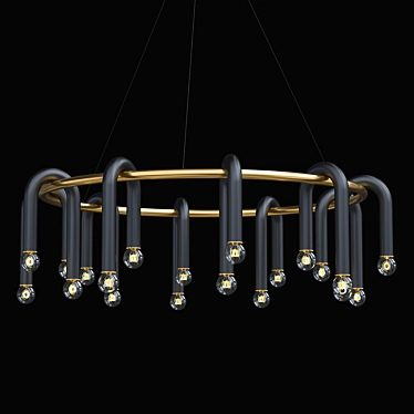 Paulson Floppy Chandelier: Modern Elegance 3D model image 1 