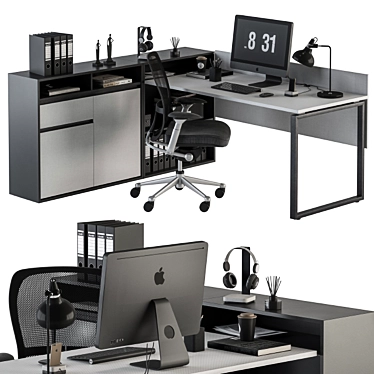 Executive Office Furniture Set 3D model image 1 