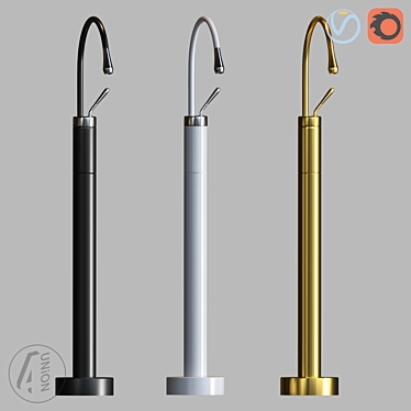 Floor Standing Faucet with Hand Shower 3D model image 1 