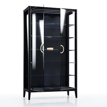 Elegant Showcase Wardrobe with Animated Doors 3D model image 1 