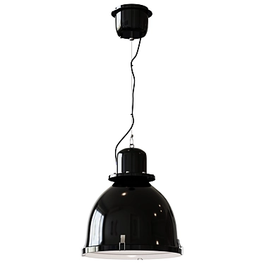 Sleek Black Pendant Lamp - SVARTNORA 3D model image 1 