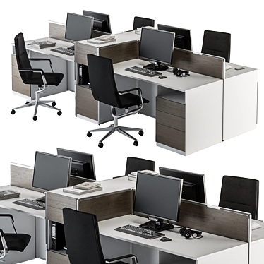 ErgoOffice - Employee Set 31 3D model image 1 