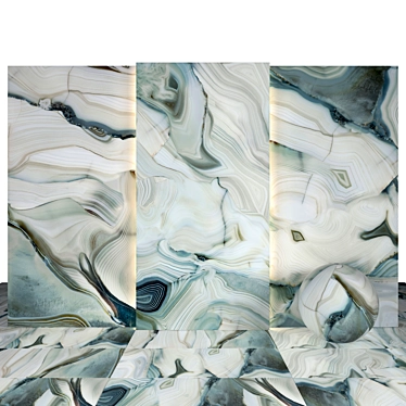 Bermuda Marble Slabs & Tiles: 5 Textures & Various Sizes 3D model image 1 