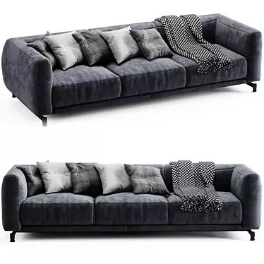 Sleek Italian Design Sofa 3D model image 1 